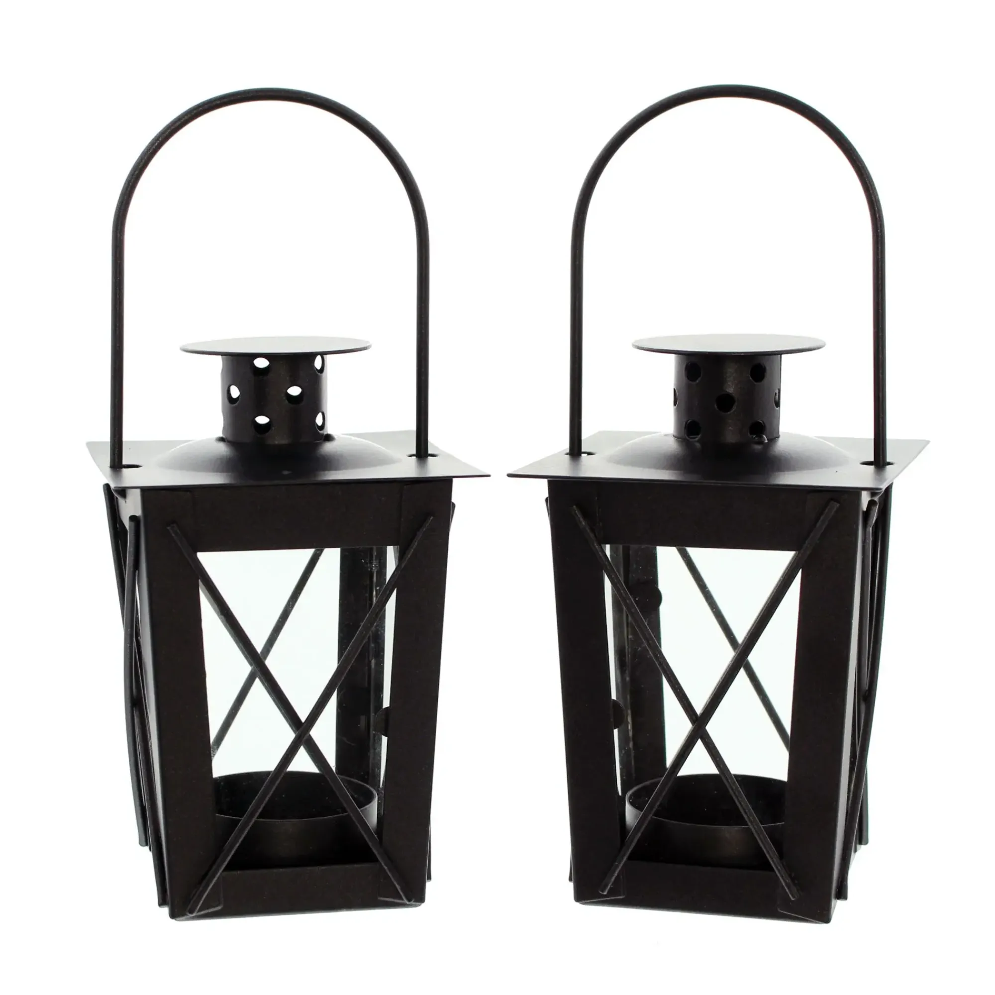 Grabschmuck|Laternen & Co.|Frank Handels GmbH & Co. KG Mini-Laterne "Metall", 2er Set