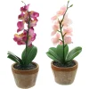 Kunstpflanzen|Frank Handels GmbH & Co. KG Orchidee im Topf, 2er Set