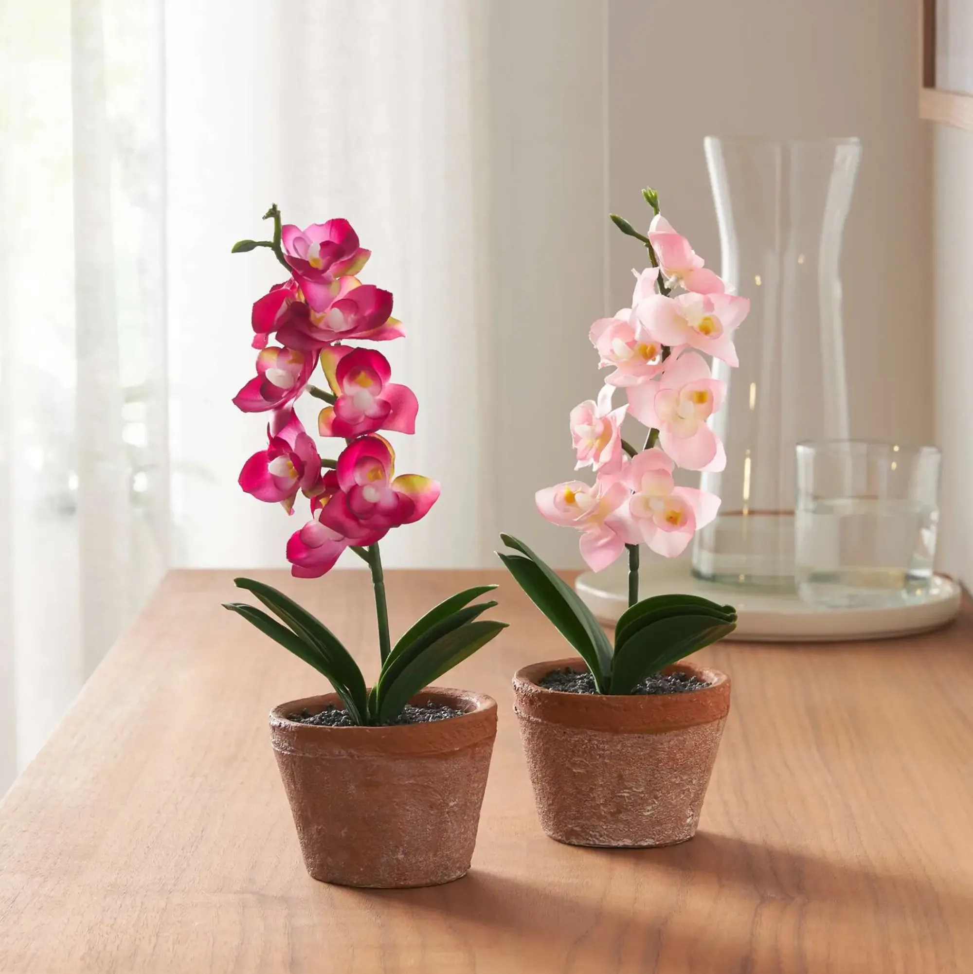 Kunstpflanzen|Frank Handels GmbH & Co. KG Orchidee im Topf, 2er Set