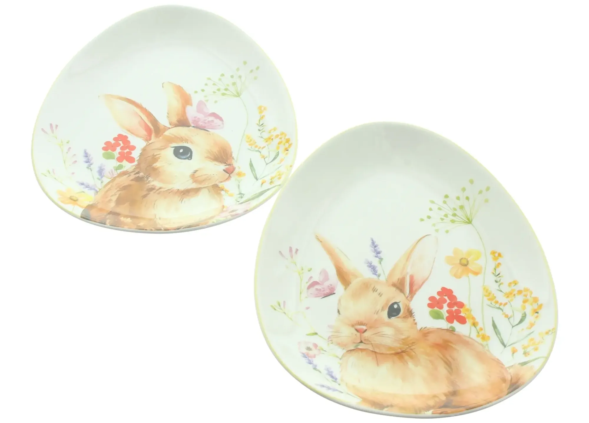 Geschirr|Küche|Frank Handels GmbH & Co. KG Osterteller "Blumenhäschen", 2er Set