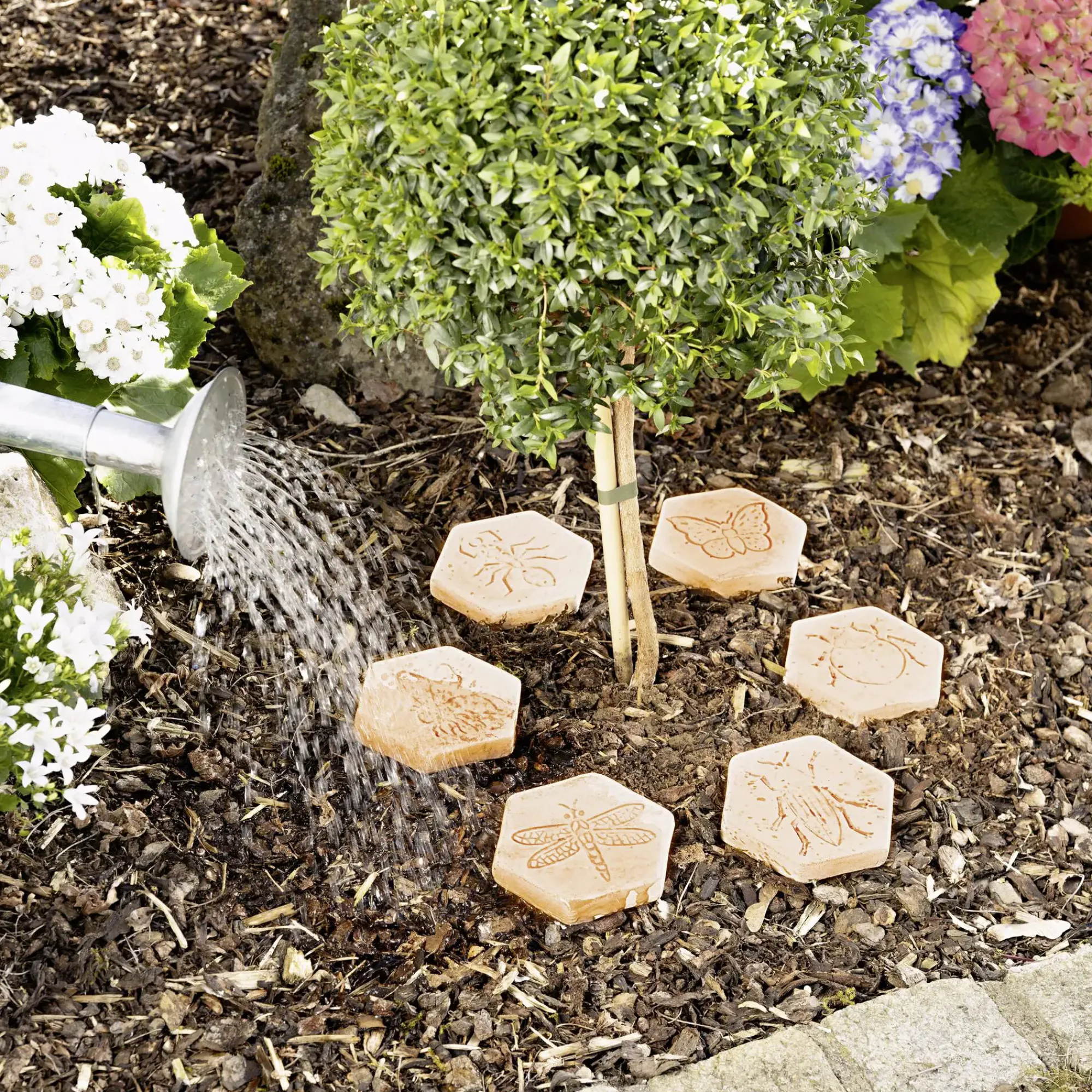 Pflanzkörbe|Pflanzkörbe|Frank Handels GmbH & Co. KG Pflanzenverdunstungsschutz "Gartenliebe", 6er Set