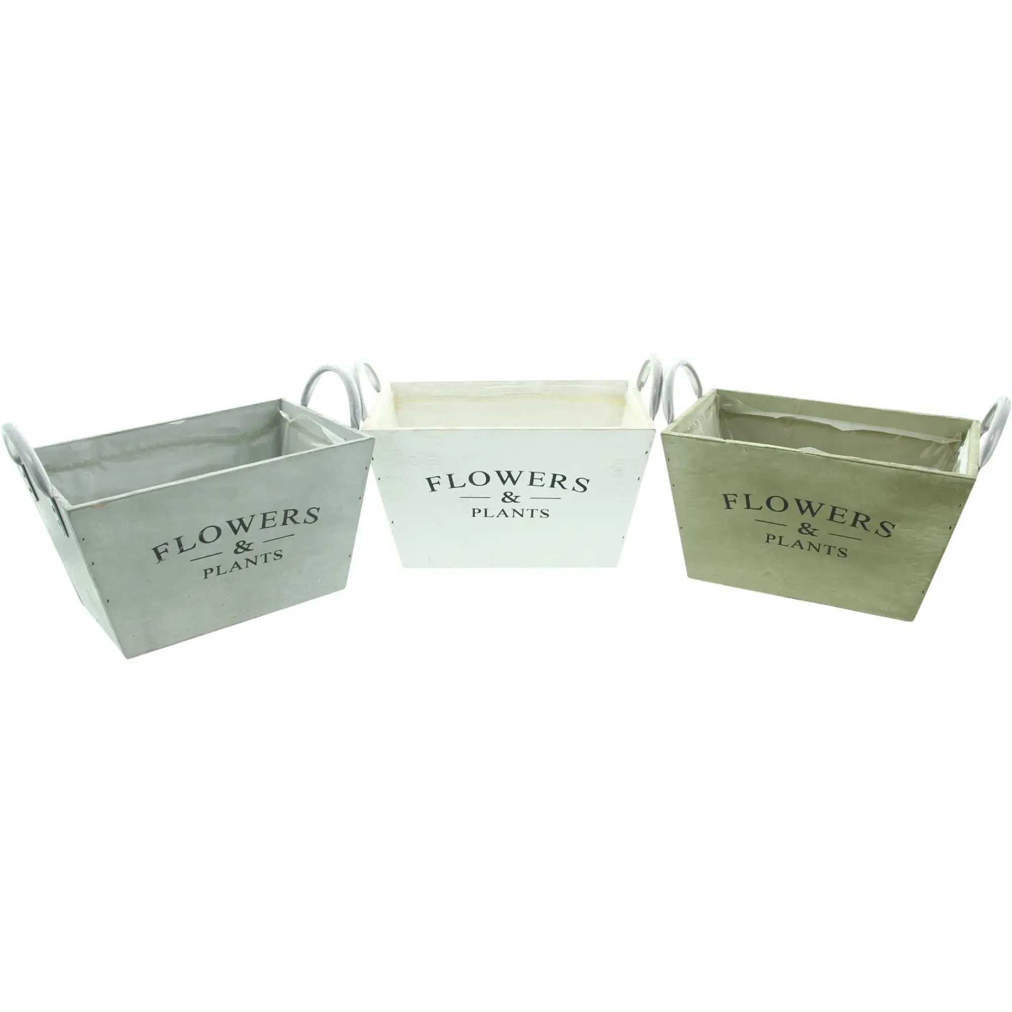 Pflanztöpfe|Frank Handels GmbH & Co. KG Pflanzer "Flowers & Plants", 3er Set