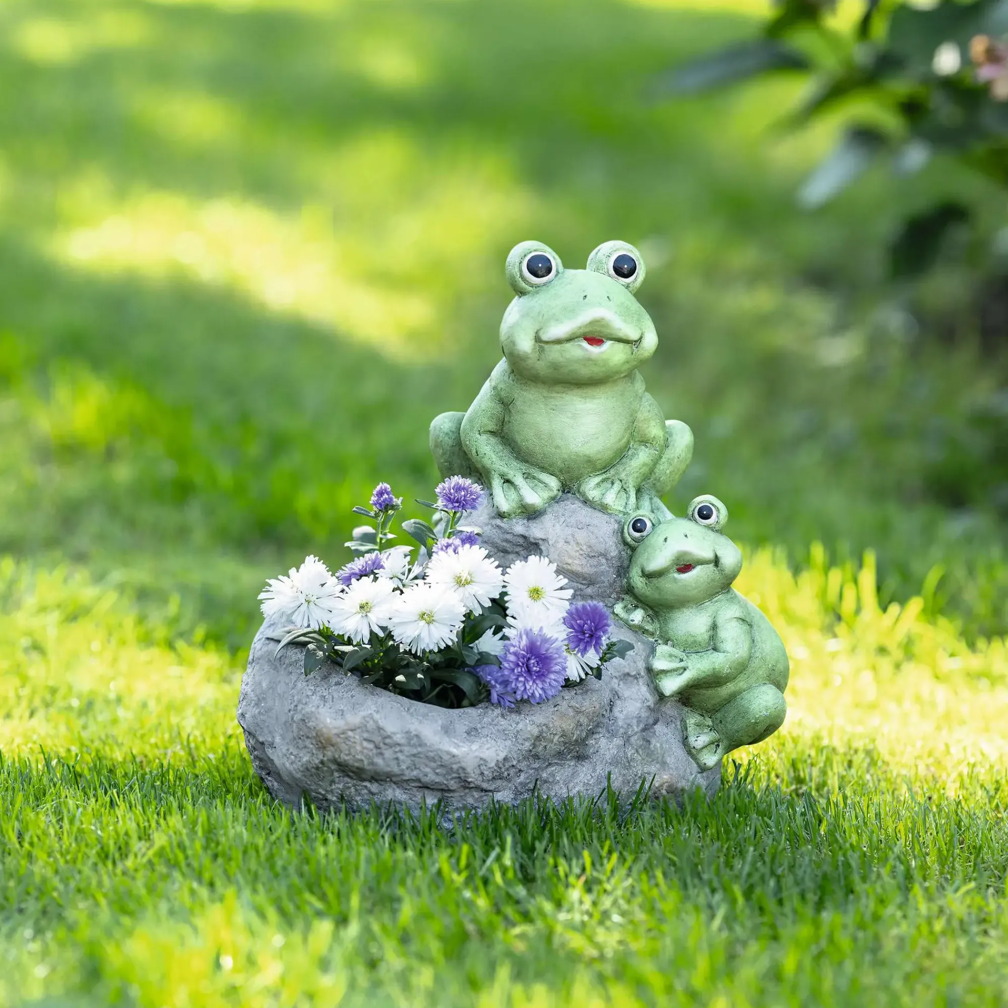 Pflanztöpfe|Gartenfiguren|Frank Handels GmbH & Co. KG Pflanzer "Froschpaar"