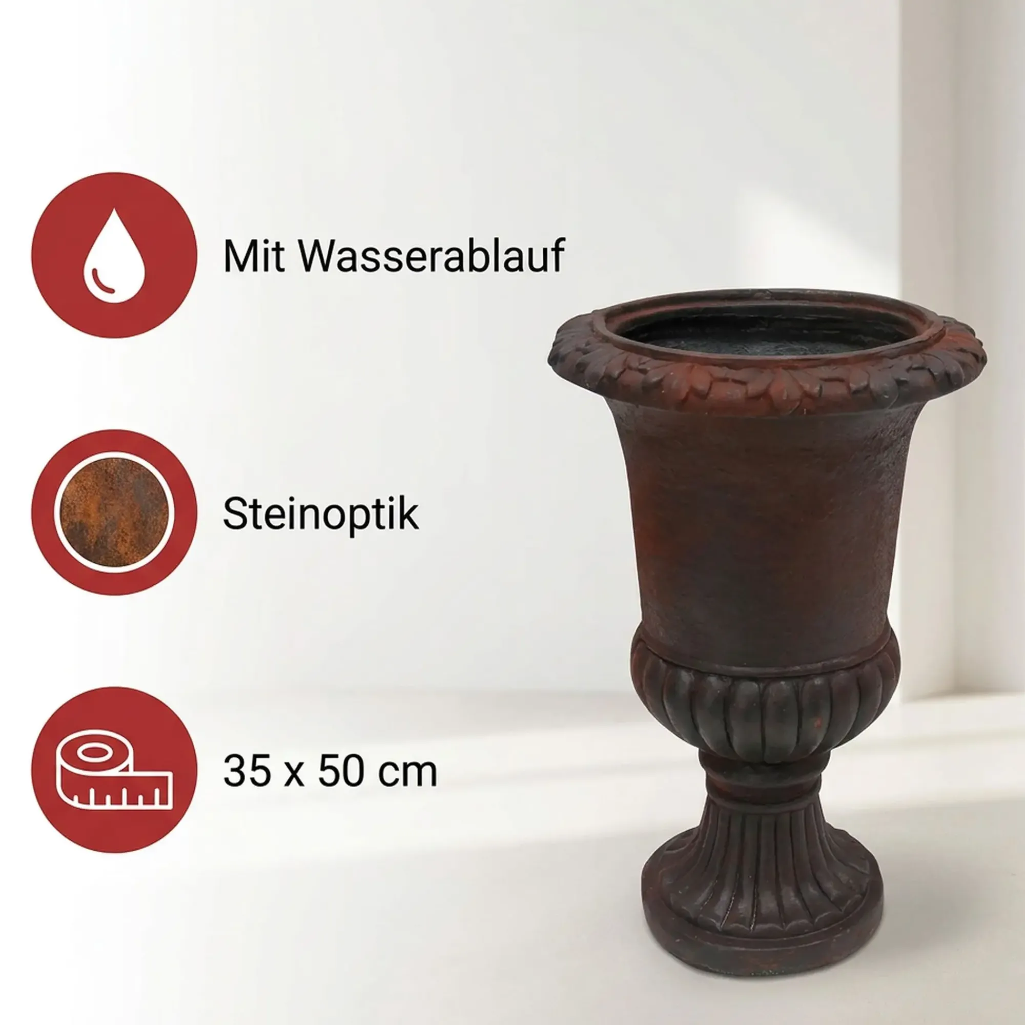 Pflanztöpfe|Frank Handels GmbH & Co. KG Pflanzer "Rustic Amphore"