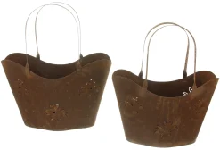 Pflanztöpfe|Frank Handels GmbH & Co. KG Pflanzer "Shoppingbag", 2er Set