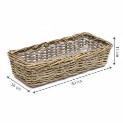 Herbstgarten|Pflanzkörbe|Frank Handels GmbH & Co. KG Pflanzkasten "Rattan", groß