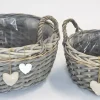 Pflanzkörbe|Grabschmuck|Frank Handels GmbH & Co. KG Pflanzkorb "Herzen", 2er Set