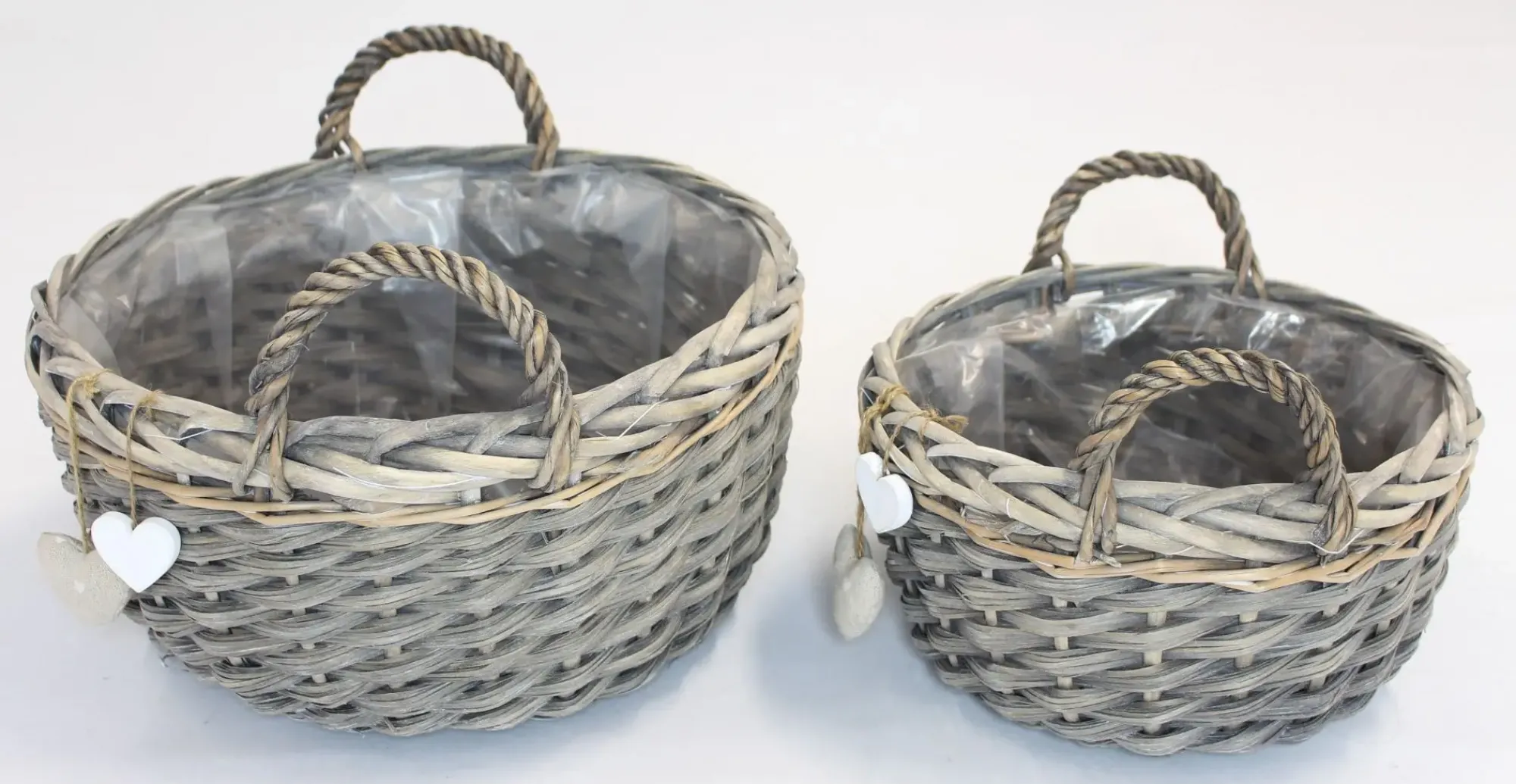 Pflanzkörbe|Grabschmuck|Frank Handels GmbH & Co. KG Pflanzkorb "Herzen", 2er Set