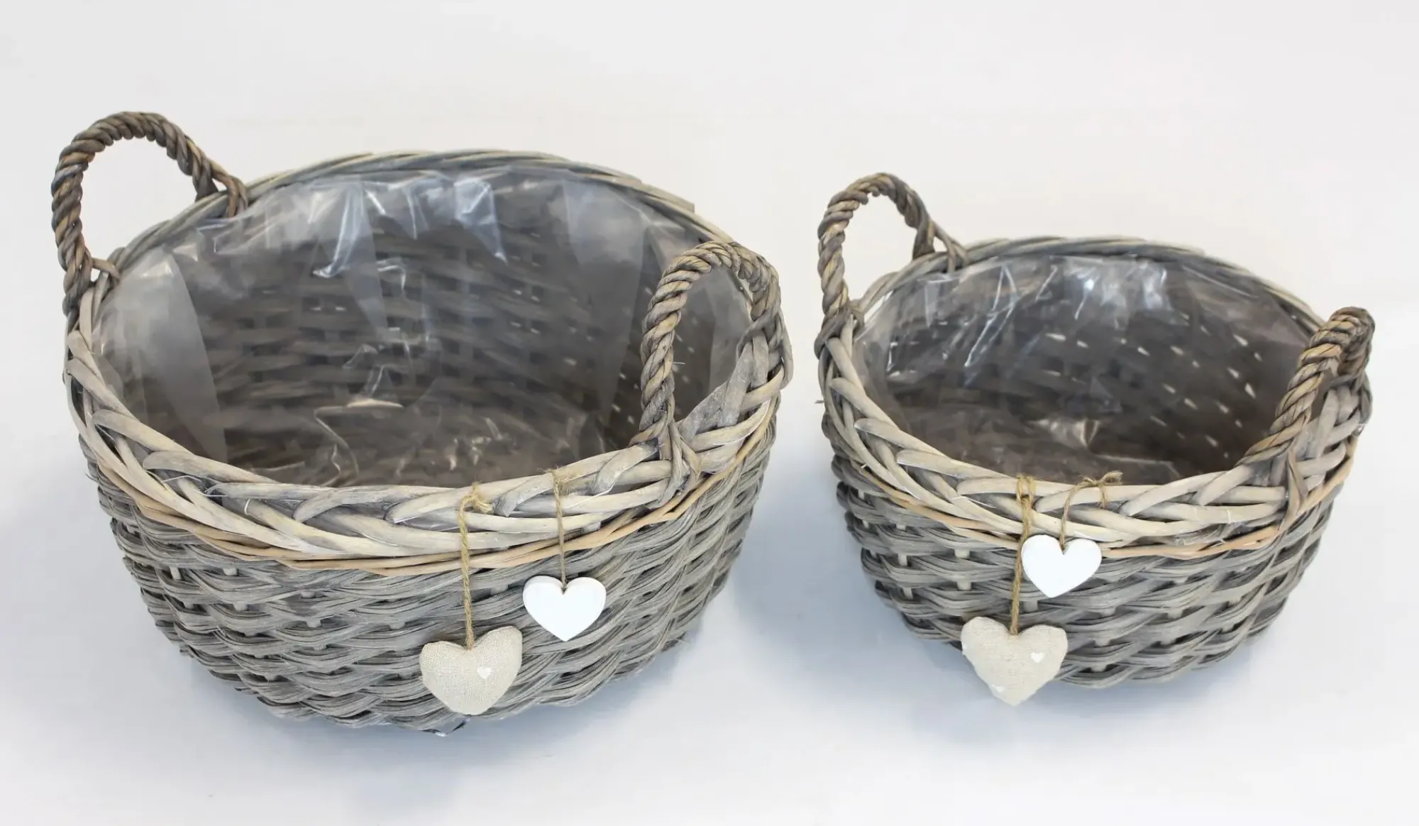 Pflanzkörbe|Grabschmuck|Frank Handels GmbH & Co. KG Pflanzkorb "Herzen", 2er Set