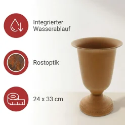 Pflanztöpfe|Frank Handels GmbH & Co. KG Pflanzpokal "Rostoptik"