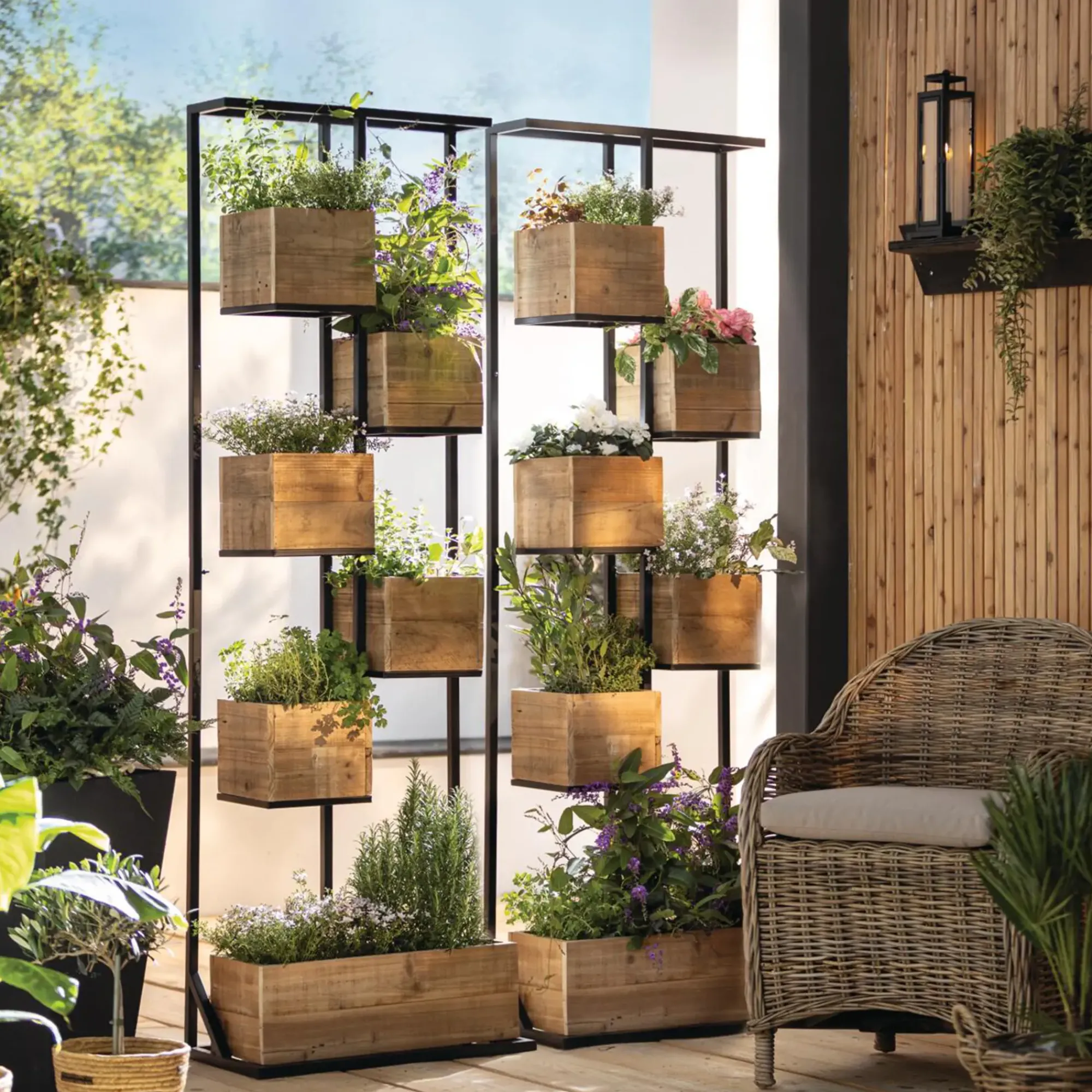 Regale Für Den Garten|Pflanztöpfe|Frank Handels GmbH & Co. KG Pflanzregal "Recycling Wood"