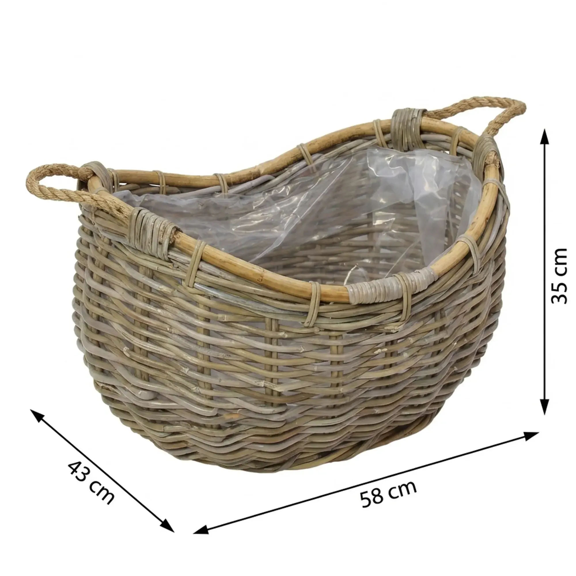 Pflanzkörbe|Weihnachtliche Gartendeko|Frank Handels GmbH & Co. KG Pflanzschiff "Rattan"