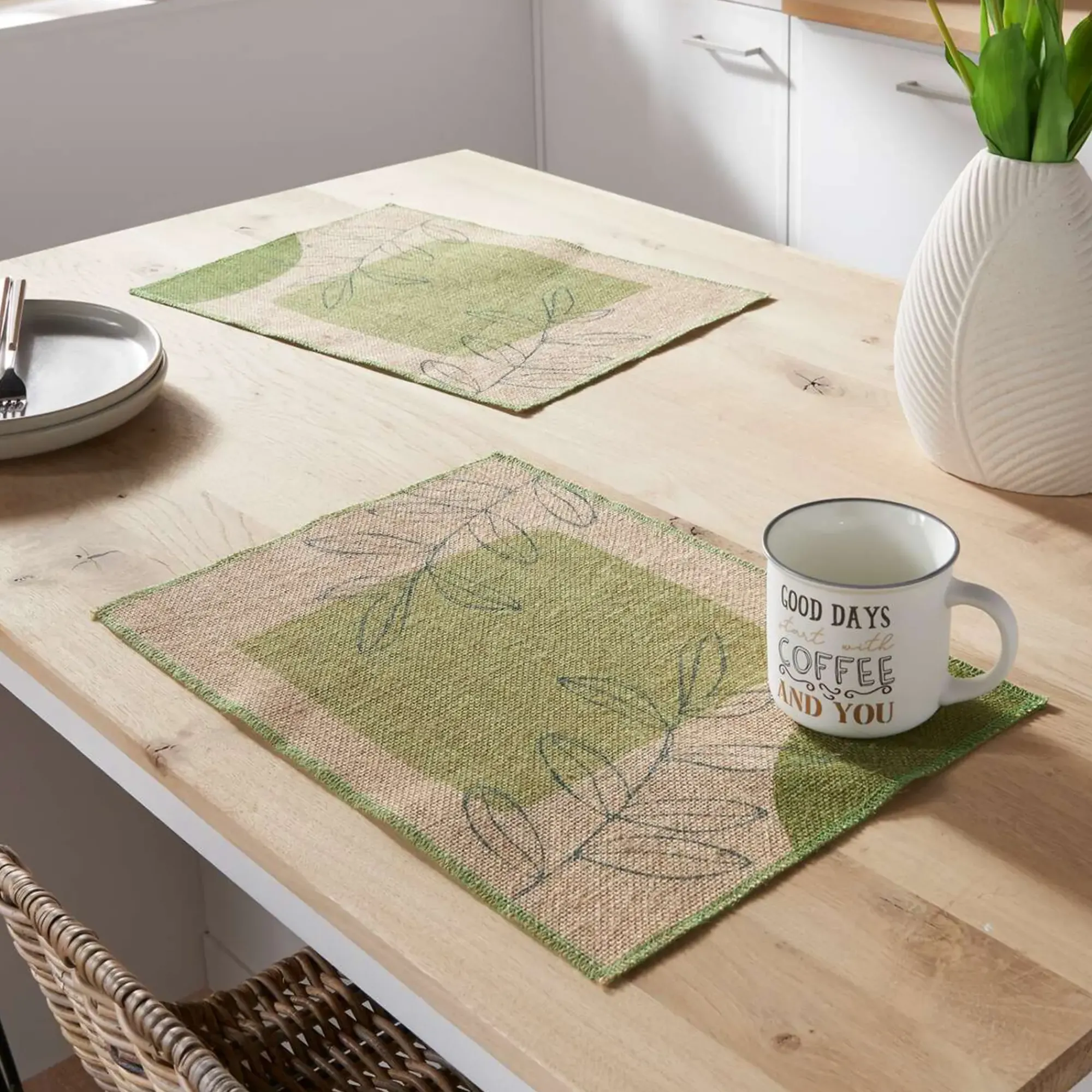 Tischsets|Küche|Frank Handels GmbH & Co. KG Platzmatte "Green Nature", 2er Set