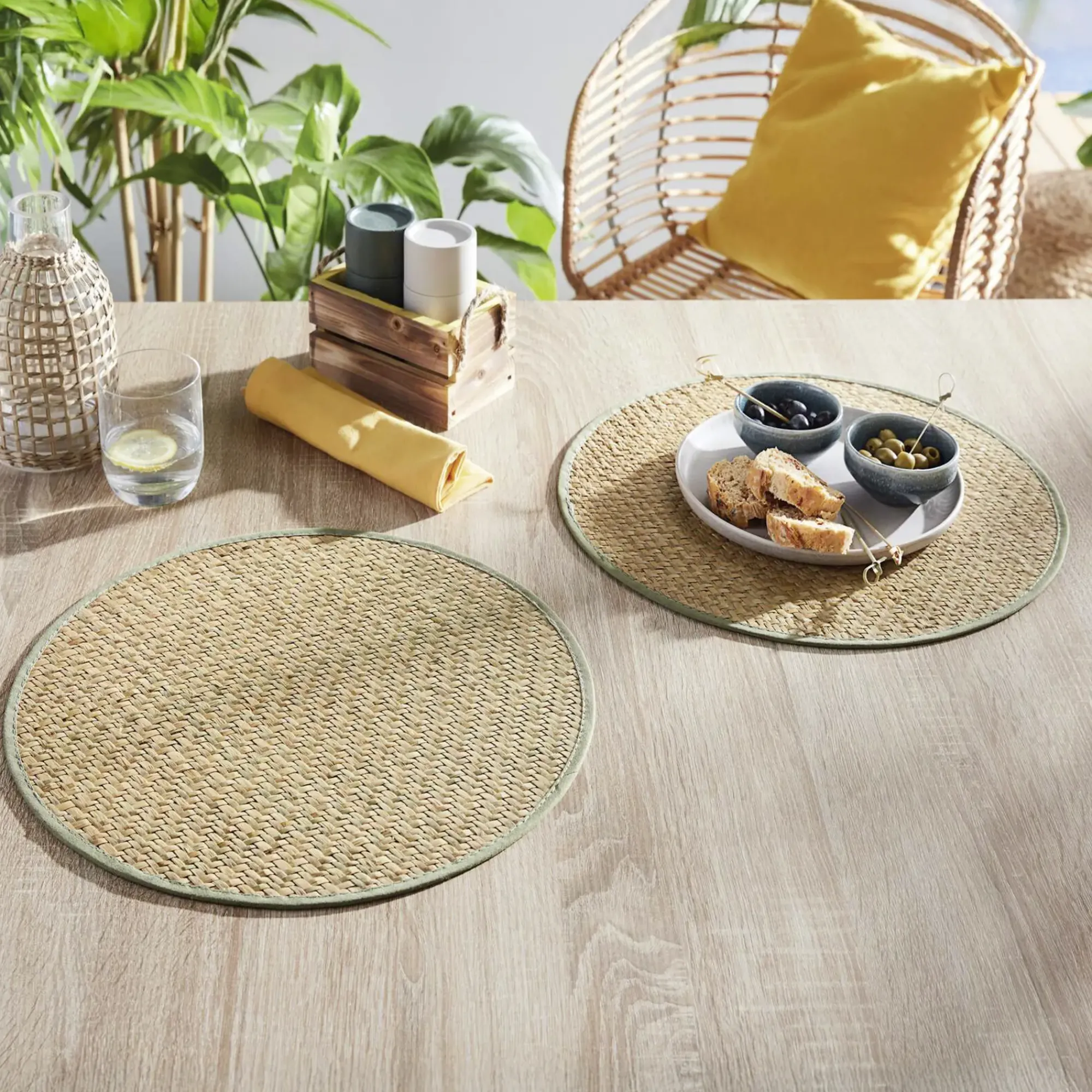 Tischsets|Küche|Frank Handels GmbH & Co. KG Platzmatte "Seegras", 2er Set