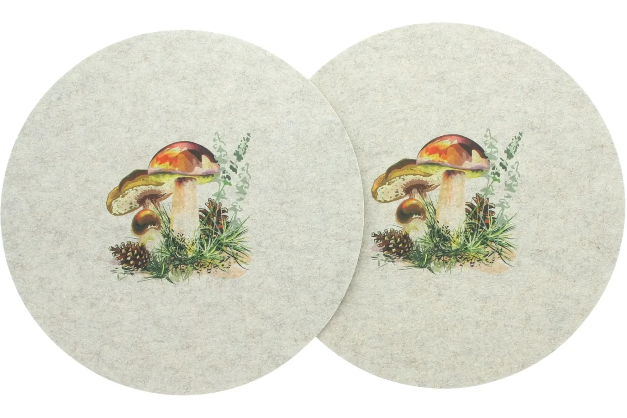 Tischsets|Dekopilze|Frank Handels GmbH & Co. KG Platzmatte "Waldpilze", 2er Set