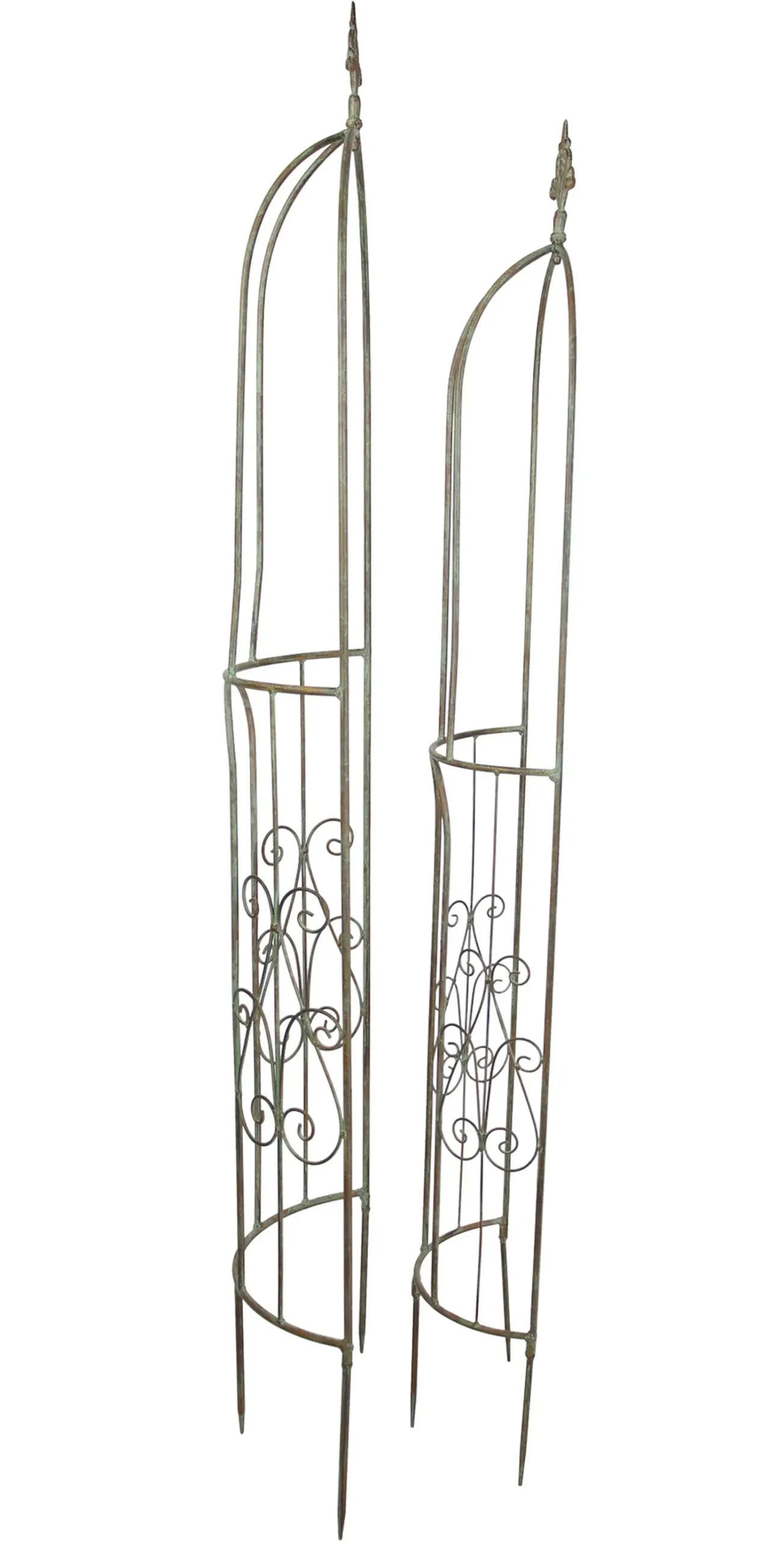 Rankhilfen & Rankbögen|Gartenstecker|Frank Handels GmbH & Co. KG Rankturm "Lilie", 2er Set, halbrund