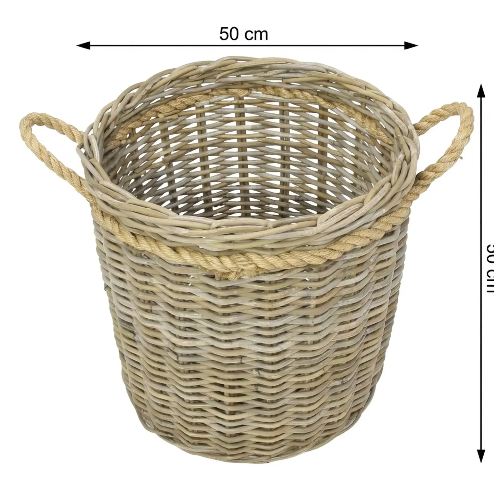 Füllkörbe & Universalkörbe|Chalet & Hütte|Frank Handels GmbH & Co. KG Rattankorb "Koboo-Grey"