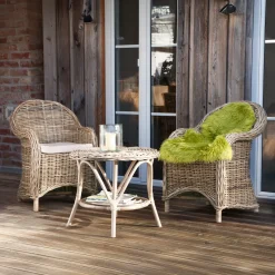Herbstgarten|Tische|Frank Handels GmbH & Co. KG Rattantisch "Koboo Grey"