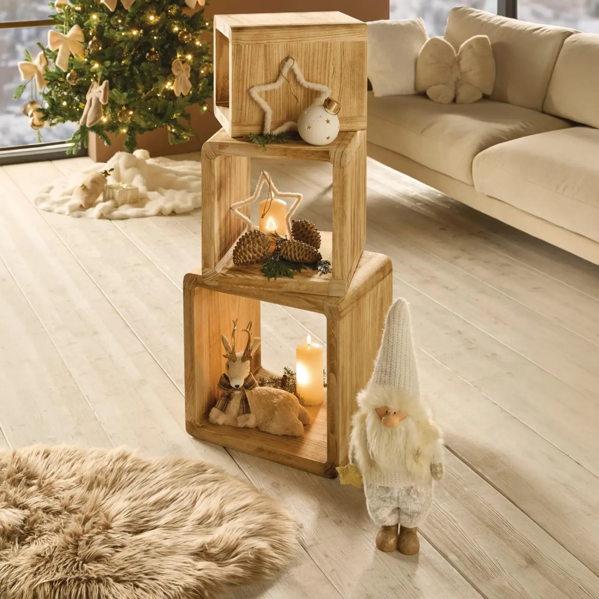 Regale|Frank Handels GmbH & Co. KG Regal-Cubes "Geflammt", 3er Set
