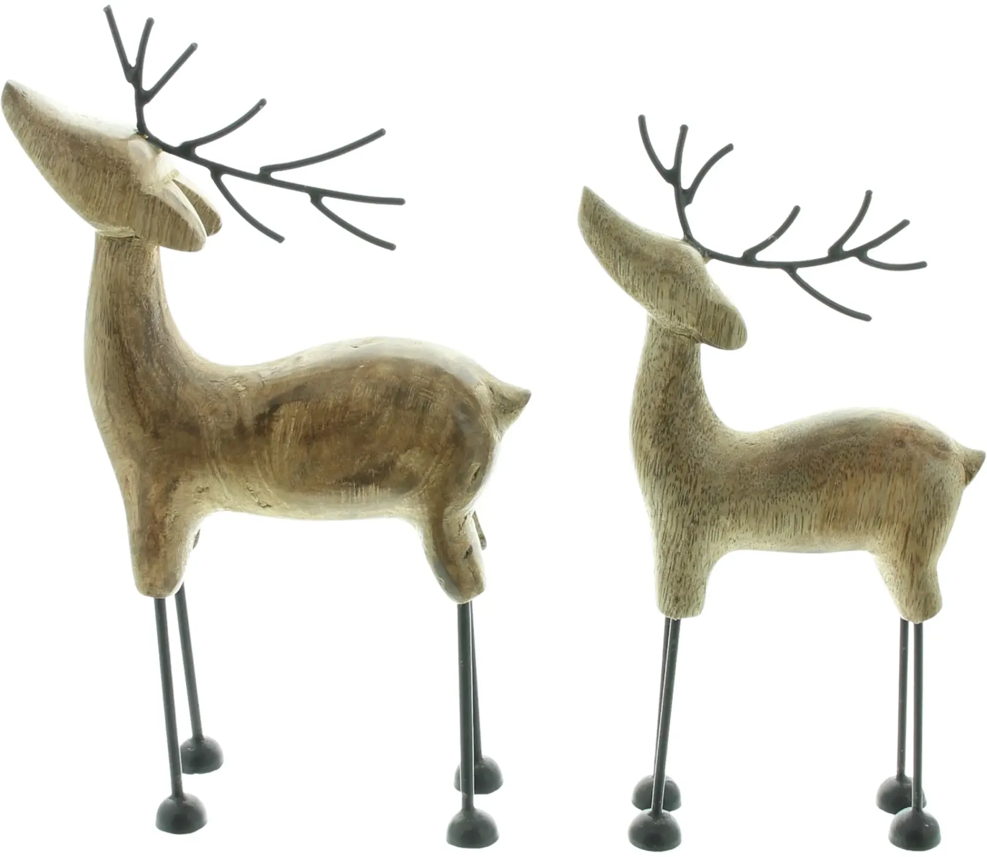 Weihnachtliche Dekofiguren|Frank Handels GmbH & Co. KG Rentier "Mangoholz", 2er Set