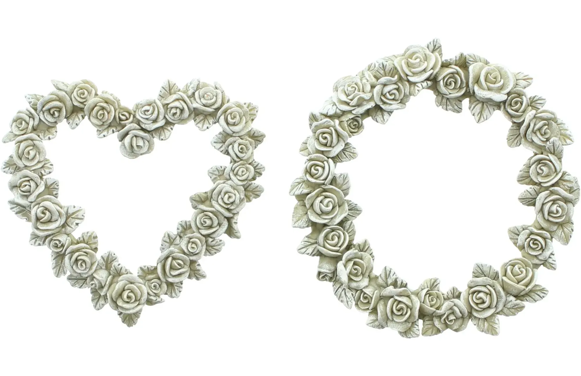 Herbstgarten|Grabschmuck|Frank Handels GmbH & Co. KG Rosendeko "Herz & Kranz", 2er Set