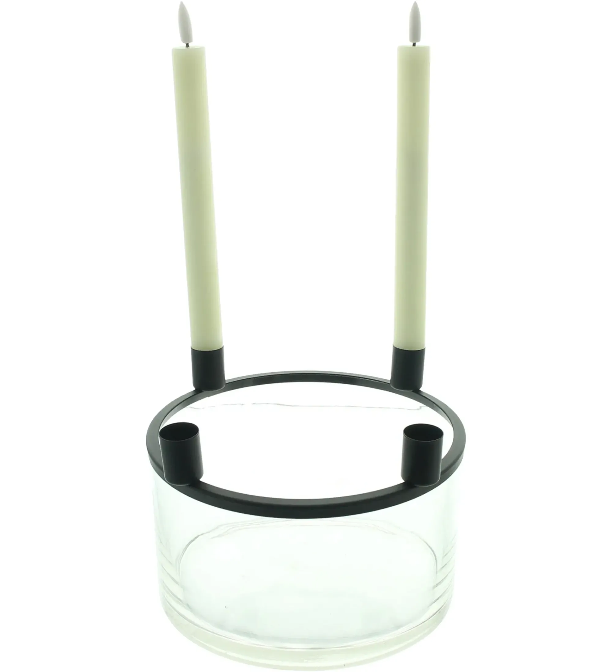 Herbstliche Dekoschalen|Weihnachtslichter|Frank Handels GmbH & Co. KG Schale "Clear" mit Stabkerzenhalter