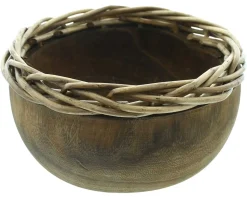 Herbstliche Dekoschalen|Dekoschalen & -Etageren|Frank Handels GmbH & Co. KG Schale "Flechtrand", rund