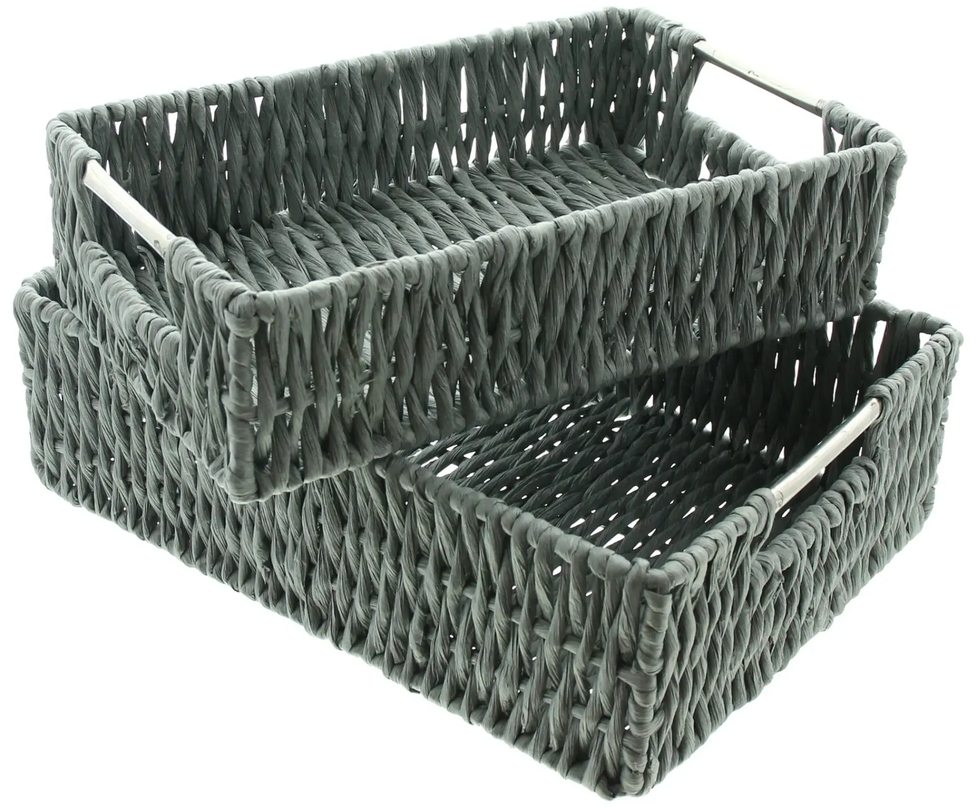Schalen|Korbtabletts|Frank Handels GmbH & Co. KG Schale "Grau", 2er Set
