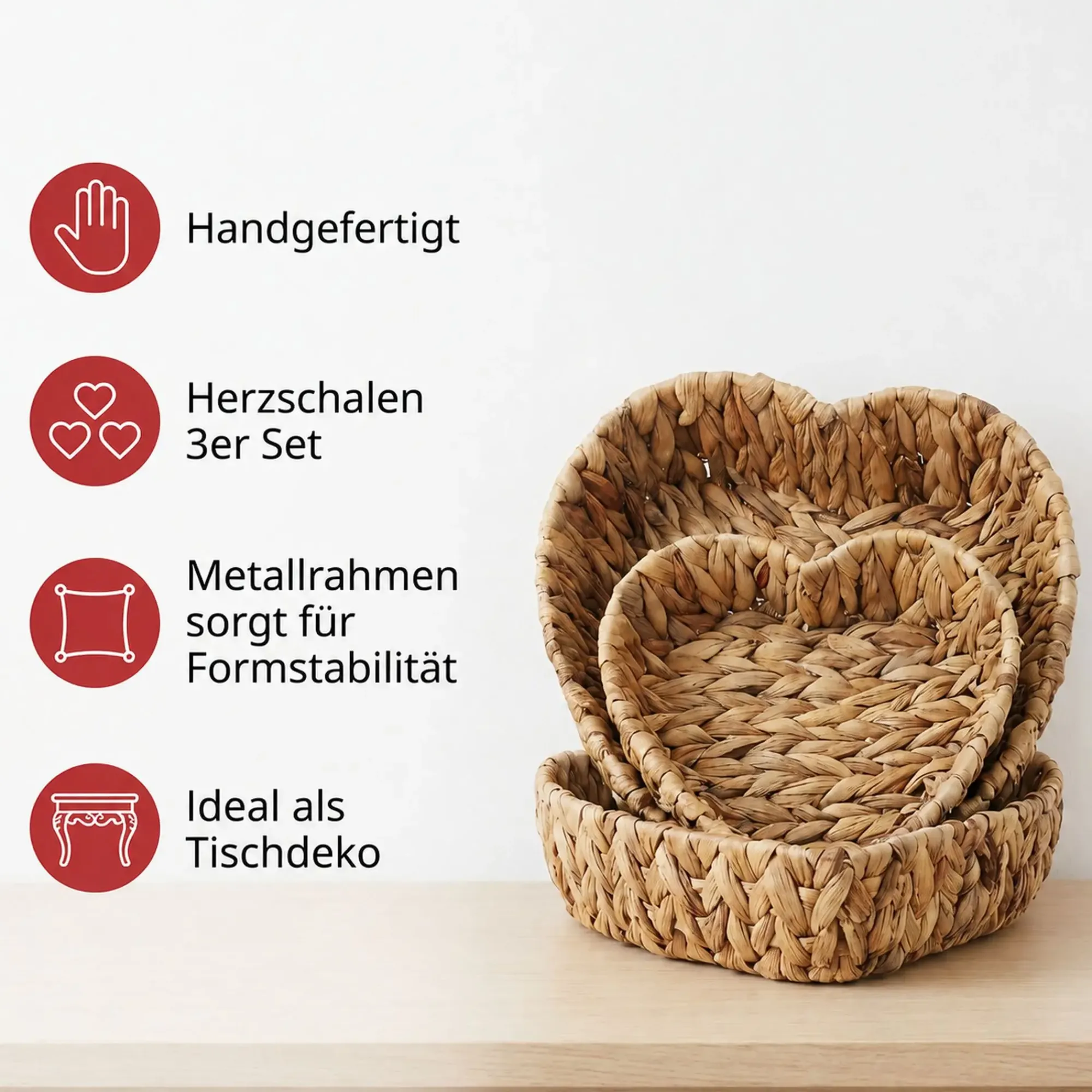 Schalen|Frank Handels GmbH & Co. KG Schale "Herz", 3er Set