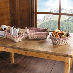 Brotkörbe|Chalet & Hütte|Frank Handels GmbH & Co. KG Schale "Karo", eckig