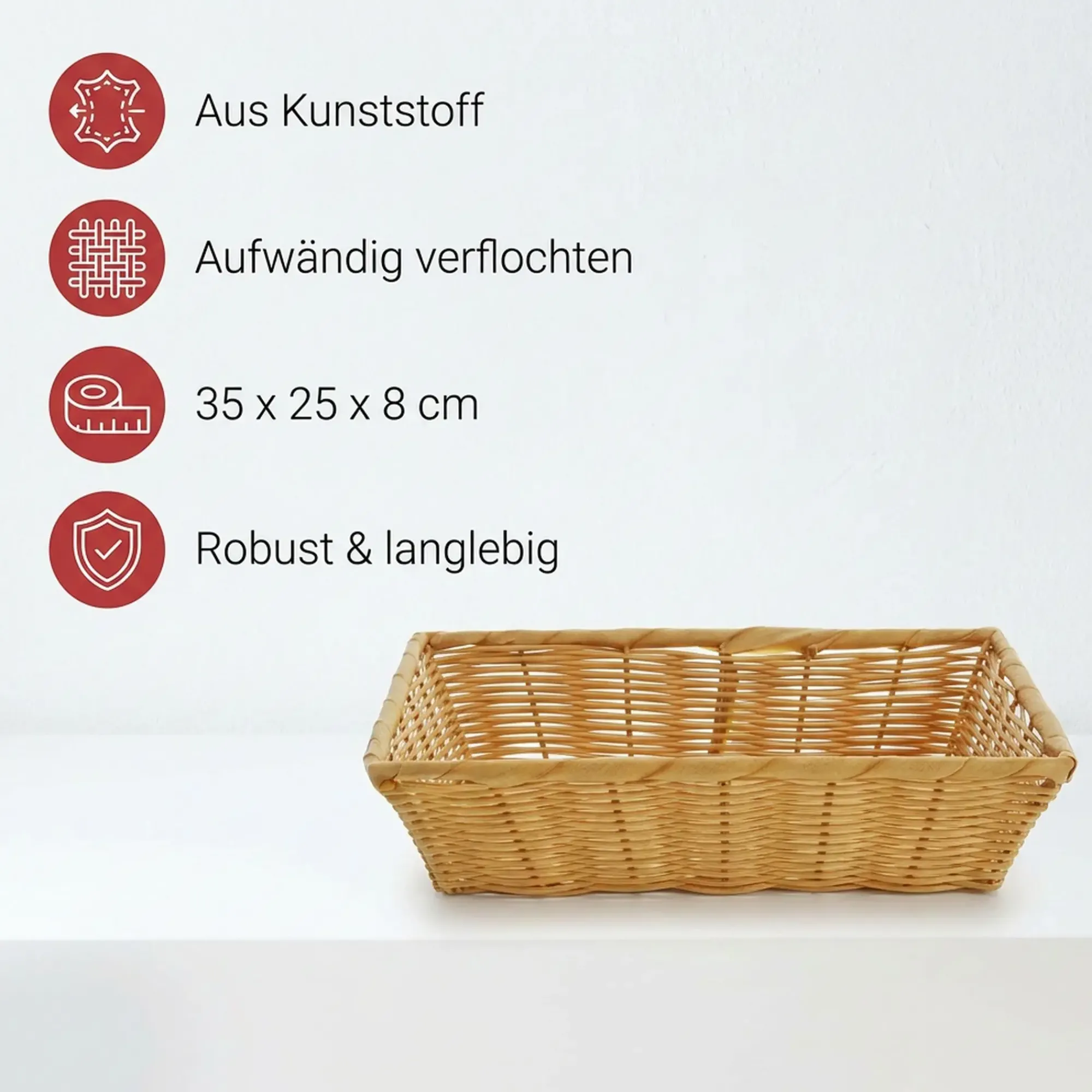 Brotkörbe|Ladendeko|Frank Handels GmbH & Co. KG Schale "Poly", eckig