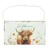 Dekohänger|Chalet & Hütte|Frank Handels GmbH & Co. KG Schild "Stier mit Blumenkranz"