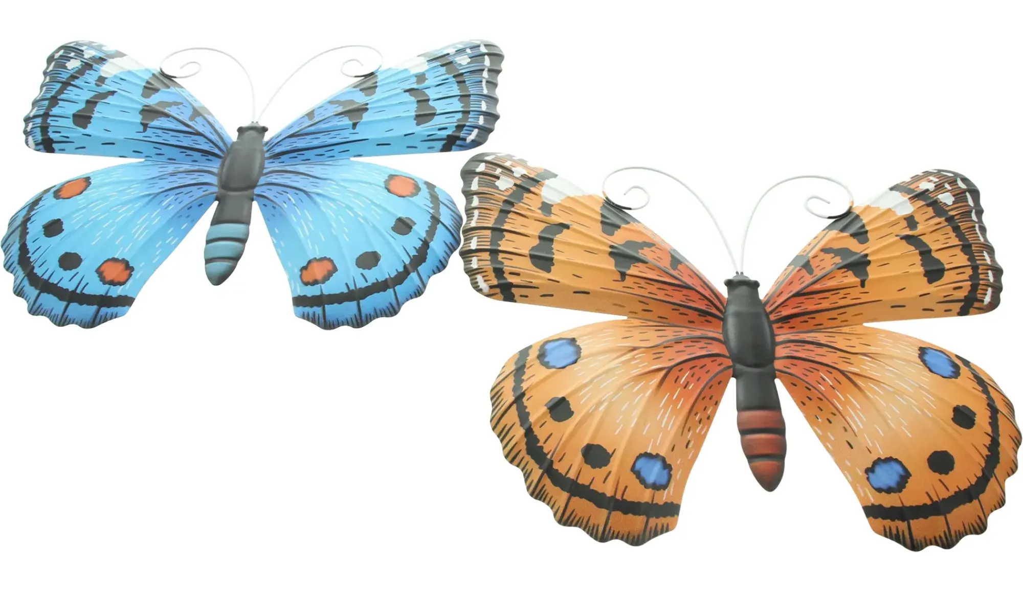 Dekohänger|Frank Handels GmbH & Co. KG Schmetterling "Blau & Orange", 2er Set