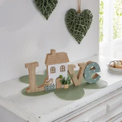 Dekohäuser|Frank Handels GmbH & Co. KG Schriftzug "Love mit Häuschen"