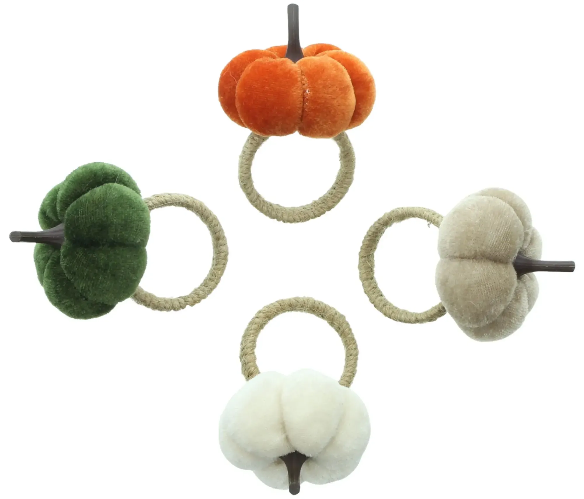 Herbstliche Tischwäsche|Dekokürbisse|Frank Handels GmbH & Co. KG Serviettenring "Kürbis", 4er Set