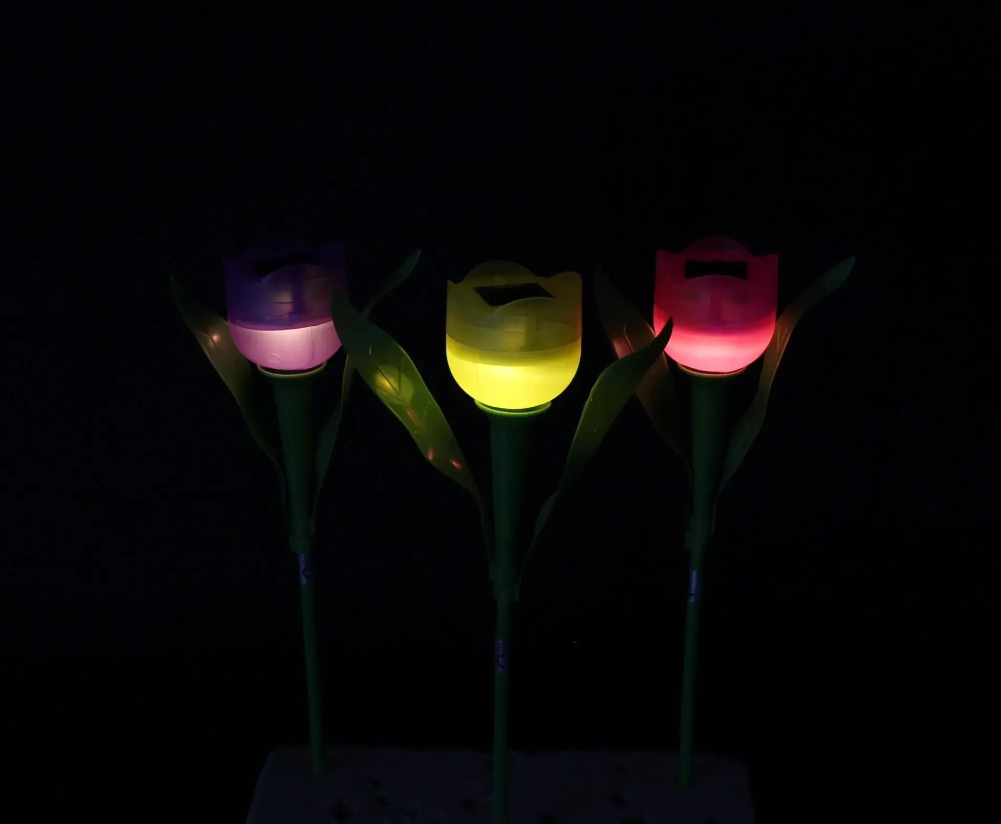 Solar-Beleuchtung|Frank Handels GmbH & Co. KG Solar-Deko "Tulpe", 3er Set