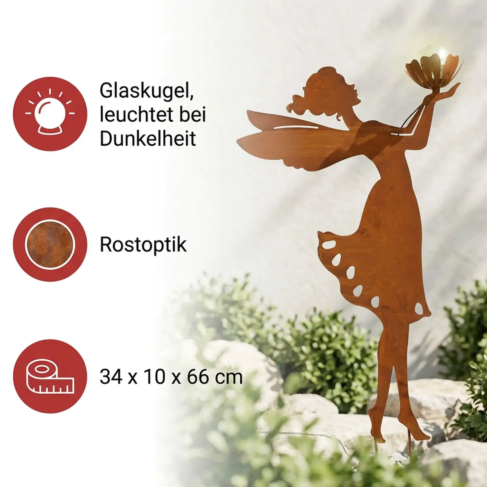 Herbstgarten|Solar-Beleuchtung|Frank Handels GmbH & Co. KG Solarstecker "Fee"