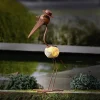Gartenfiguren|Solar-Beleuchtung|Frank Handels GmbH & Co. KG Solar-Vogel "Rost"