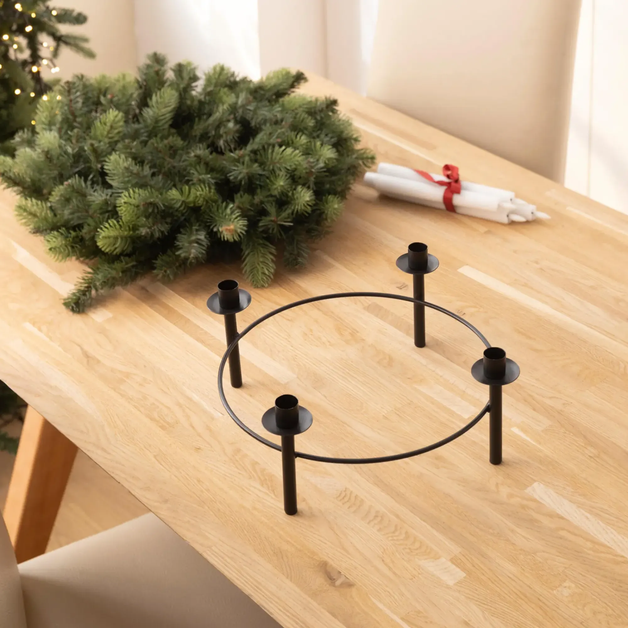 Zubehör Für Adventskränze|Adventskränze|Frank Handels GmbH & Co. KG Stabkerzenhalter "Kranz"