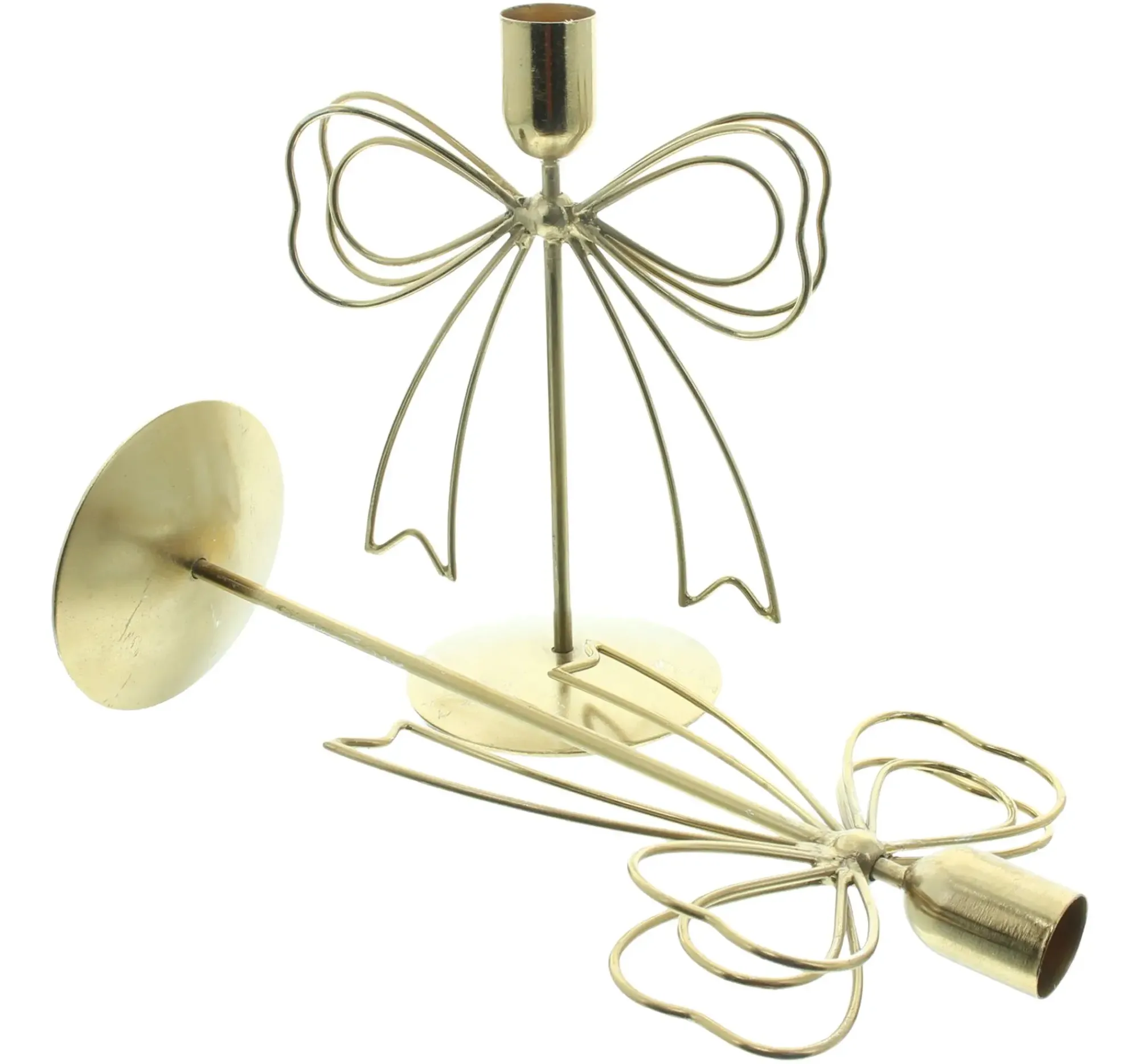 Kerzenhalter|Frank Handels GmbH & Co. KG Stabkerzenhalter "Schleife", 2er Set