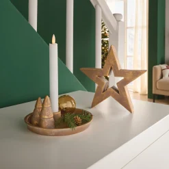 Weihnachtslichter|Frank Handels GmbH & Co. KG Stabkerzen-Tablett "Golden Shimmer"