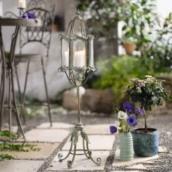 Laternen|Laternen & Co.|Frank Handels GmbH & Co. KG Standlaterne "Shabby-Grey"