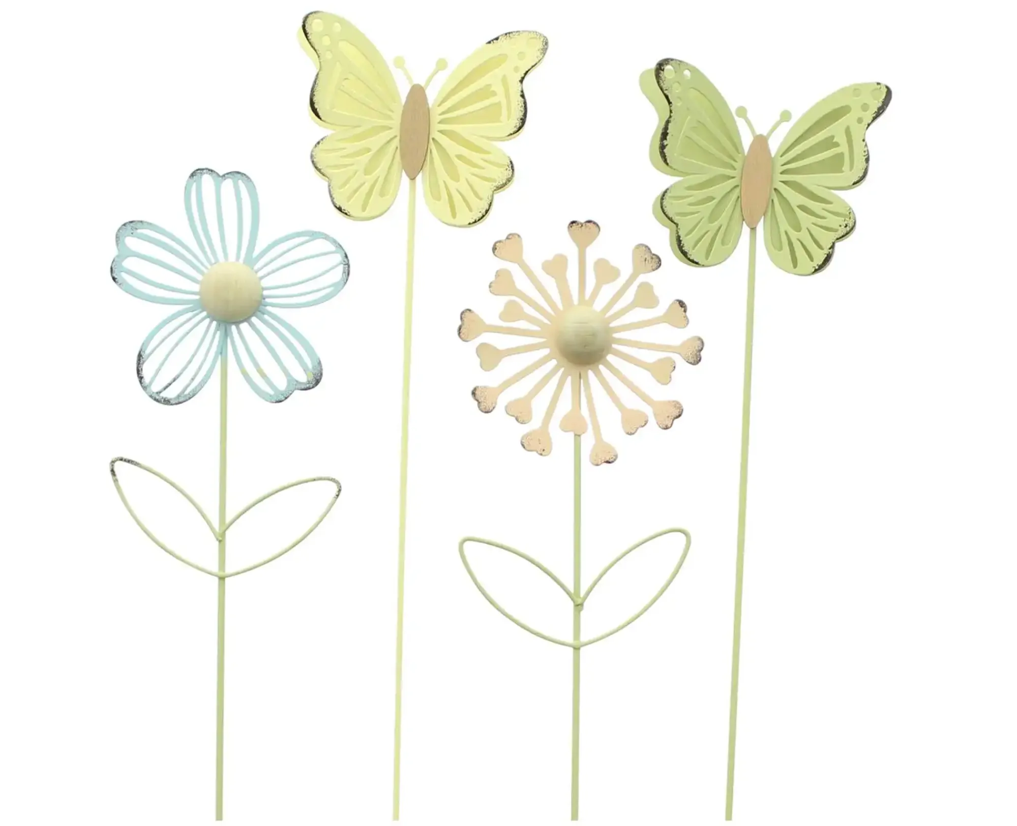 Streuer & Stecker|Frank Handels GmbH & Co. KG Stecker "Blume & Schmetterling", 4er Set