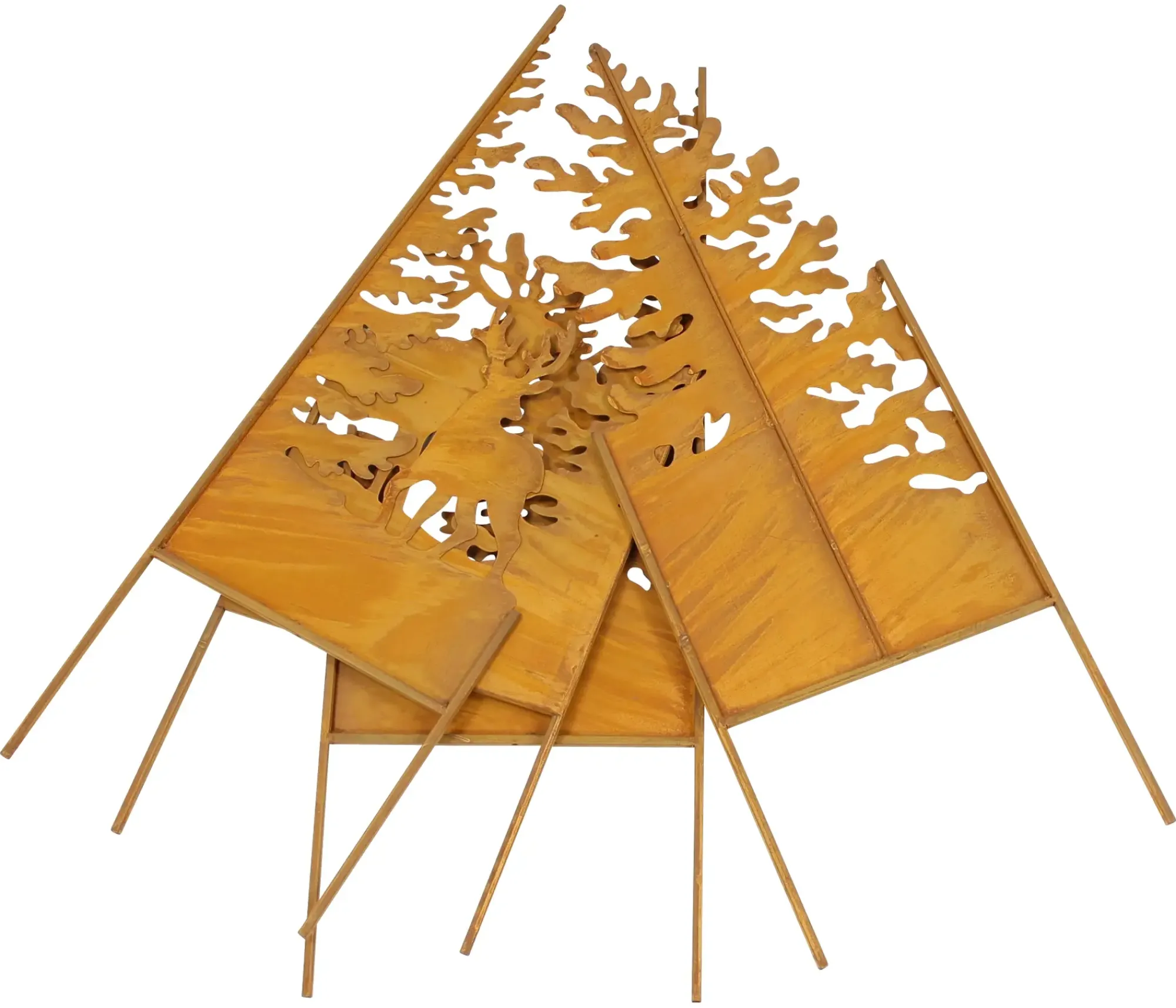 Weihnachtliche Gartenstecker|Gartenstecker|Frank Handels GmbH & Co. KG Stecker "Waldtiere", 4tlg.