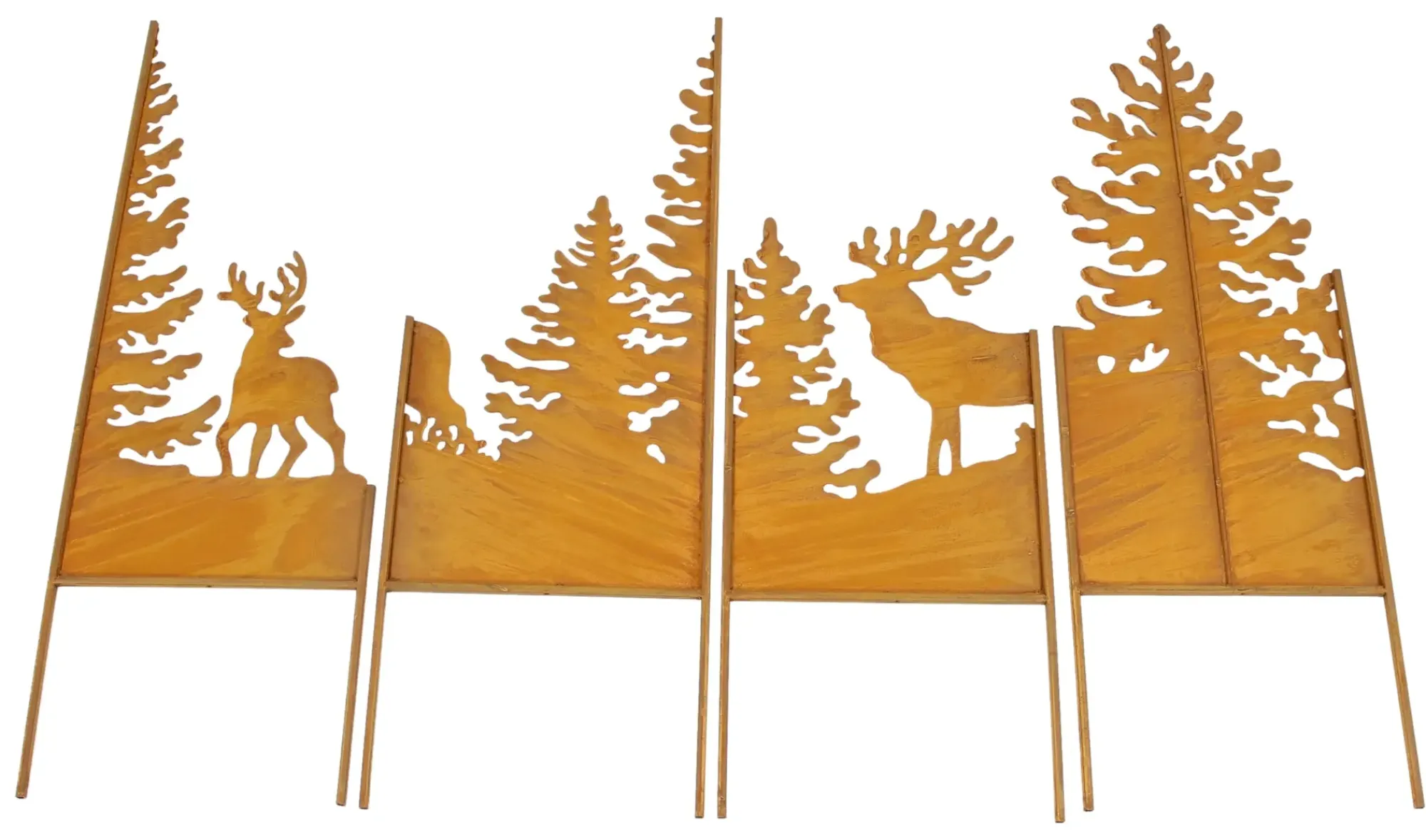 Weihnachtliche Gartenstecker|Gartenstecker|Frank Handels GmbH & Co. KG Stecker "Waldtiere", 4tlg.