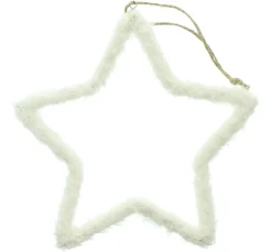Dekohänger|Baumschmuck|Frank Handels GmbH & Co. KG Stern-Hänger "Cozy White", 4er Set