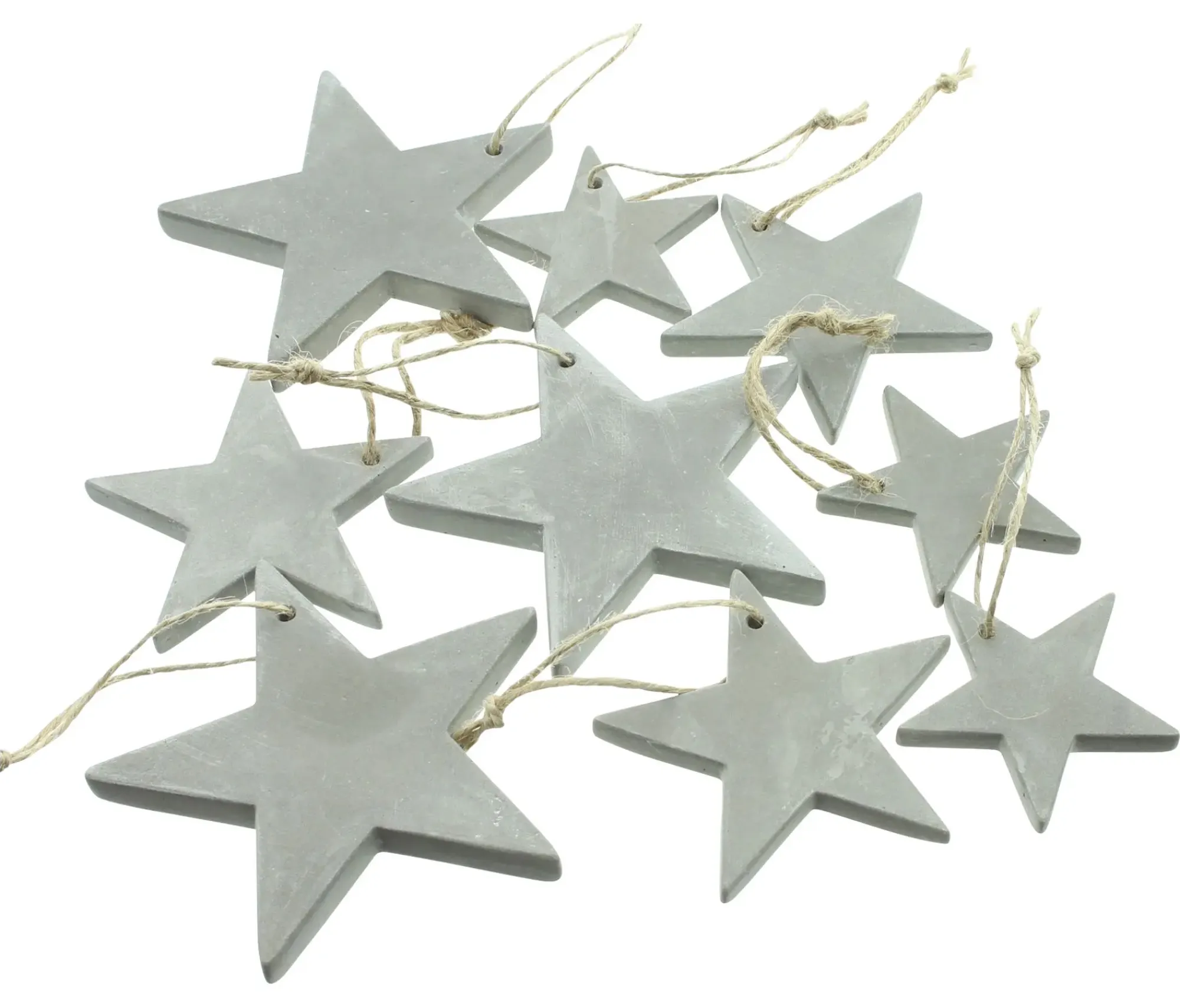 Baumschmuck|Sterne|Frank Handels GmbH & Co. KG Sternhänger "Grey", 9er Set