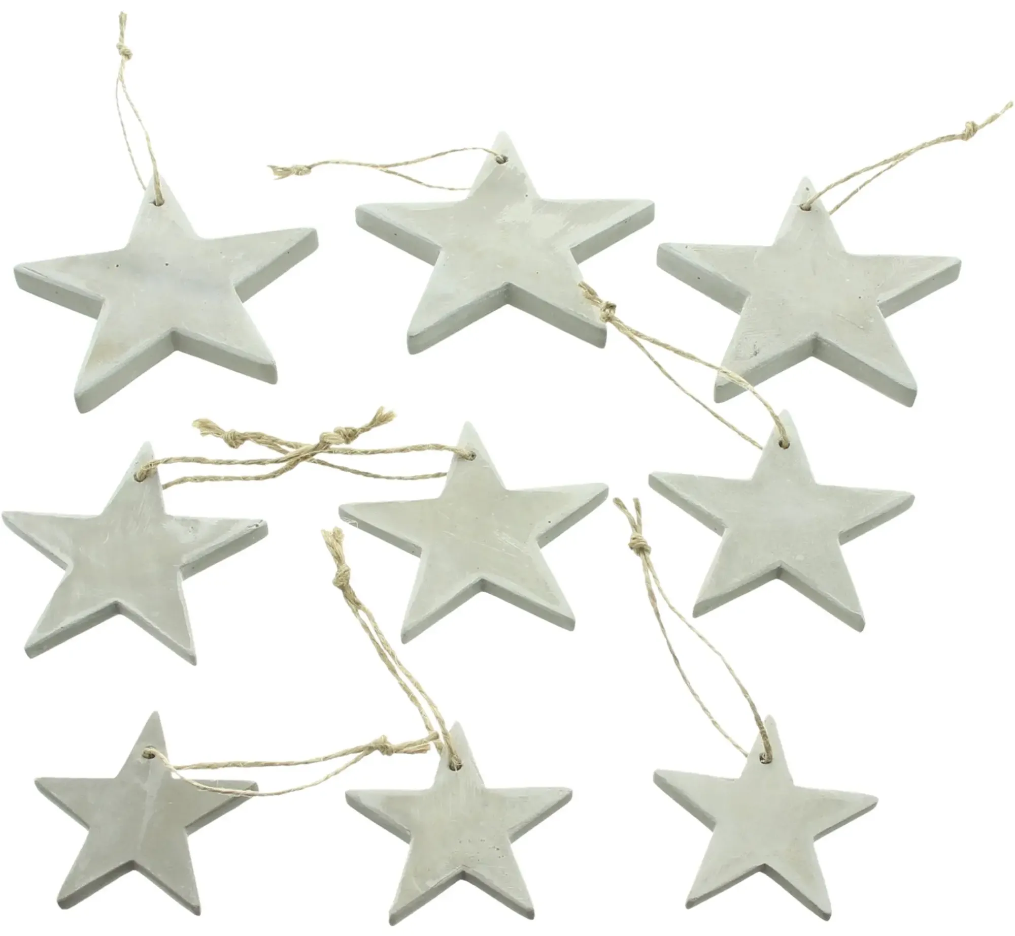 Baumschmuck|Sterne|Frank Handels GmbH & Co. KG Sternhänger "Grey", 9er Set