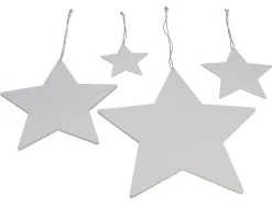Baumschmuck|Sterne|Frank Handels GmbH & Co. KG Sternhänger "White", 4er Set