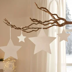 Baumschmuck|Sterne|Frank Handels GmbH & Co. KG Sternhänger "White", 4er Set